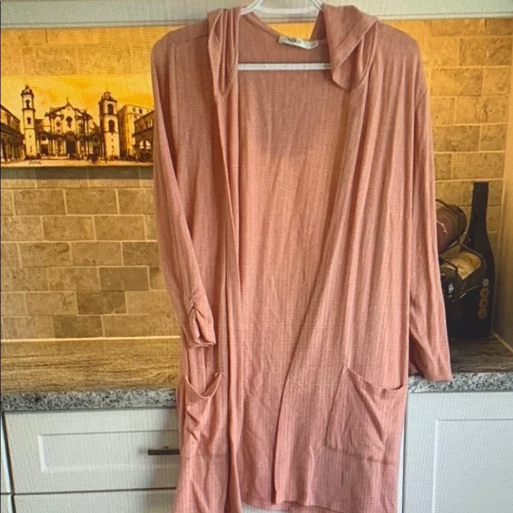 Women's Pink Hooded Sweater